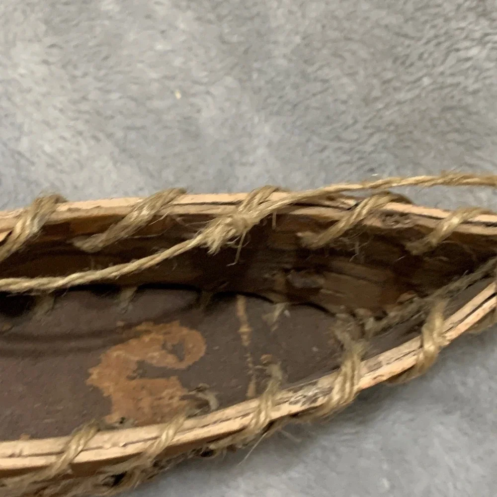 Handmade Birch Bark Miniature Canoe Ornament Rustic‎ Cabin Lodge Decor 7.5 Inch